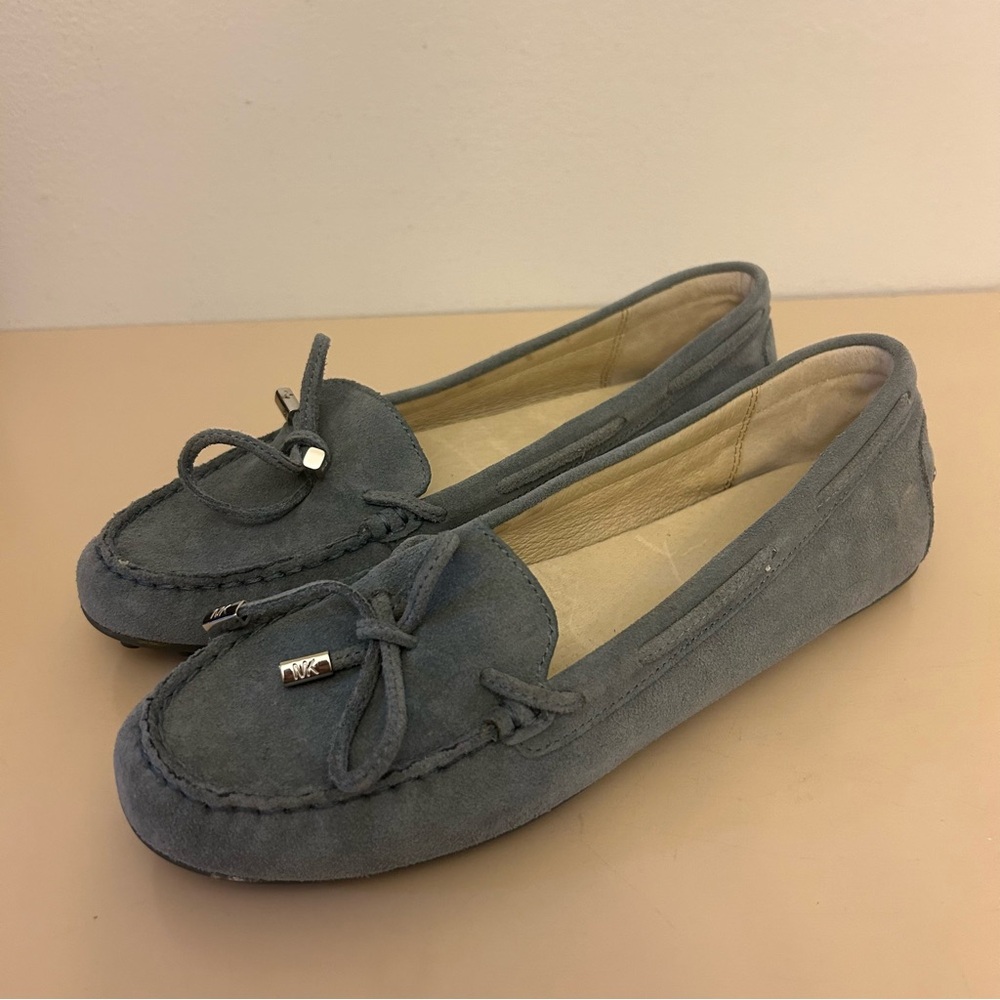 New Michael Kors Blue Suede Leather Loafer Size 8M NWOB - Picture 3 of 8